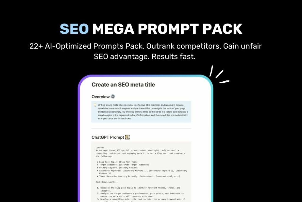 SEO Mega Prompt Pack