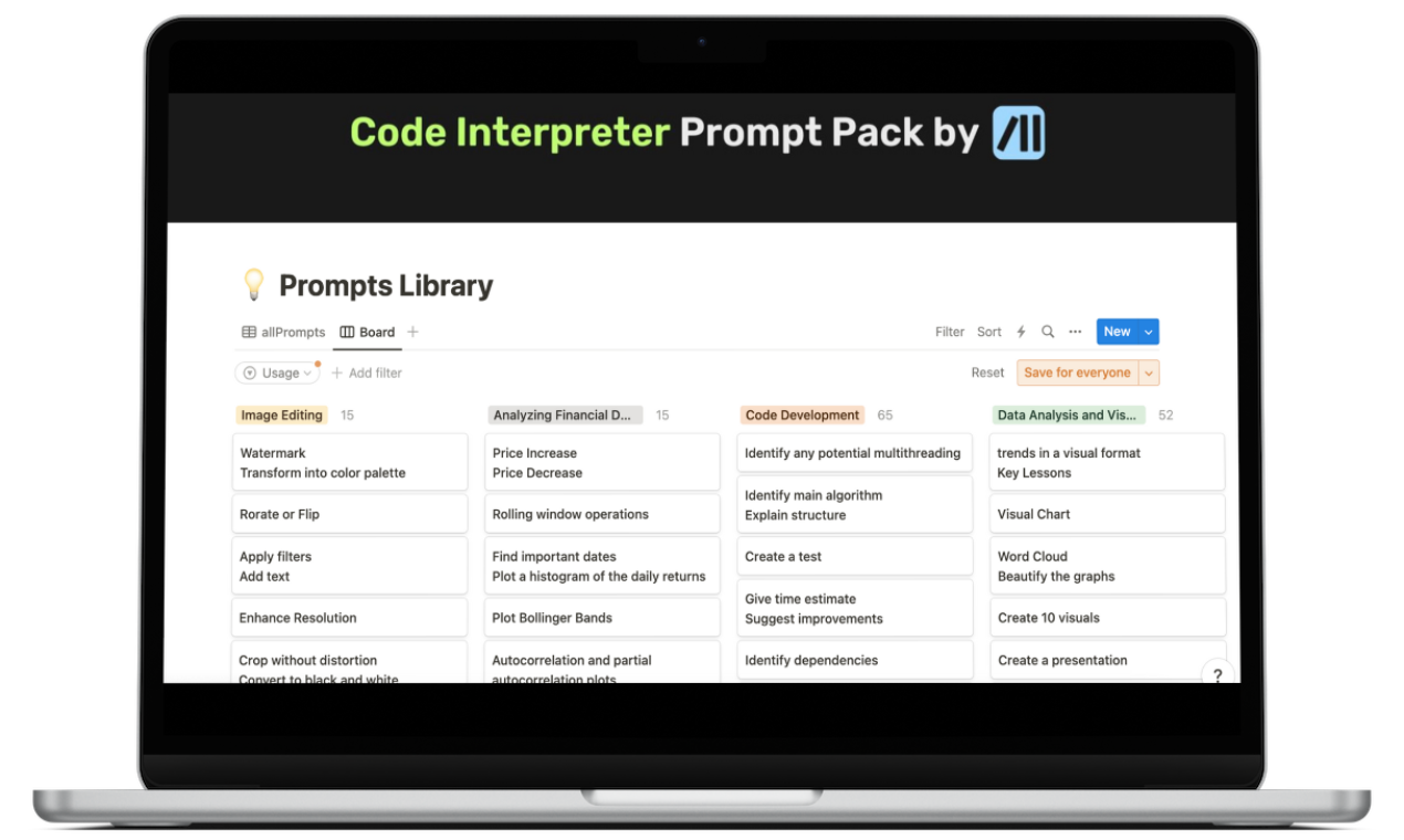 code interpreter prompt pack